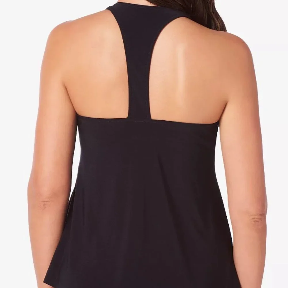 Magicsuit Solid Taylor Tankini Top Black Size 10 - Picture 11 of 11